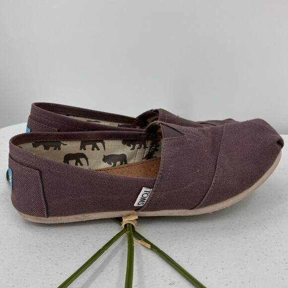 Toms Dark Gray Classic Canvas Alpargata Slip On Lightweight Loafer Flats Shoes - Picture 3 of 12